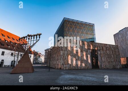 München Deutschland - Januar 01, 2017: Ohel Jakob Synagoge in München an einem sonnigen kalten Tag Stockfoto