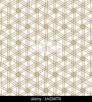 Nahtlose geometrische Muster inspiriert durch Japanische Holzbearbeitung stil Kumiko zaiku. Für die Vorlage, Gewebe, Textilwaren, Geschenkpapier, Laser Schneiden und Gravieren. Stock Vektor