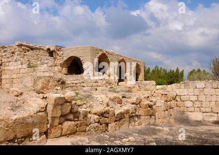 Crusader Ruinen in Beit Guvrin National Monument, Israel Stockfoto
