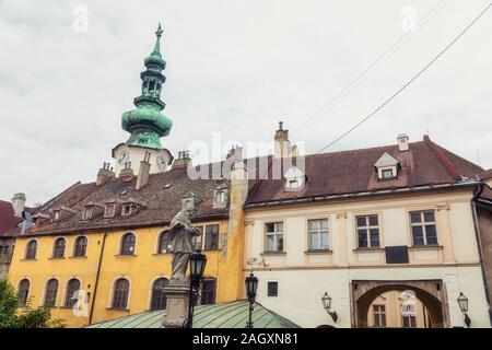 Bratislava, Slowakei - 22. August 2019. Der Michael Tor in der Altstadt von Bratislava Stockfoto