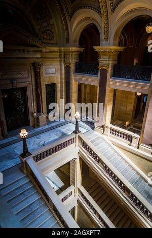 Wisconsin State Capitol, ein Beaux-Arts Gebäude im Jahr 2017 abgeschlossen, Madison, Wisconsin, USA Stockfoto