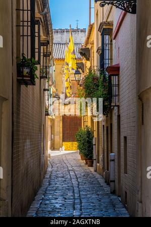 Szenische Sicht auf einem sonnigen Sommernachmittag in Sevilla, Andalusien, Spanien. Stockfoto