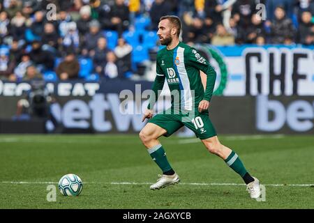 Sergi Darder der RCD Espanyol in Aktion während der Liga Match zwischen CD Leganes und RCD Espanyol an Butarque Stadion in Leganes gesehen. (Final Score: CD Leganes 2:0 RCD Espanyol) Stockfoto