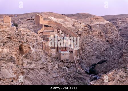 Kloster Mar Saba am Tag des Heiligen Sava Stockfoto