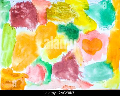 Abstrakte Aquarell kunst Hand malen. Weiche farbige Zusammenfassung Hintergrund für Design. Grunge Malerei Hintergrund, bunten Illustrationen. Aquarell Textur Stockfoto