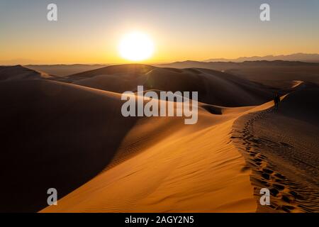 Varzaneh Wüste bei Sonnenuntergang Stockfoto