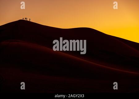 Varzaneh Wüste bei Sonnenuntergang Stockfoto