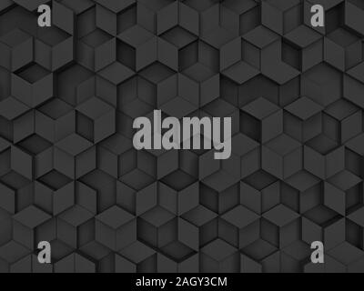 Sechsecke aus Rauten. 3D-Hintergrund Stockfoto