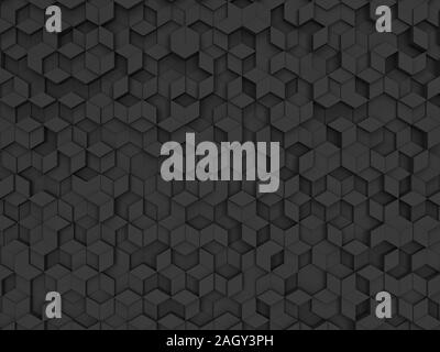 Sechsecke aus Rauten. 3D-Hintergrund Stockfoto