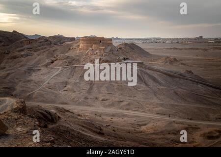 Turm des Schweigens in Yad, Iran, Zoroastrismus Stockfoto