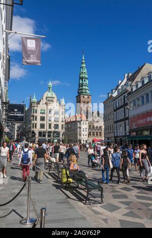 Amagertorv Platz in Kopenhagen, Dänemark. Stockfoto