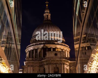 St Paul's Cathedral, Nachtzeit, London, England, Großbritannien, GB.