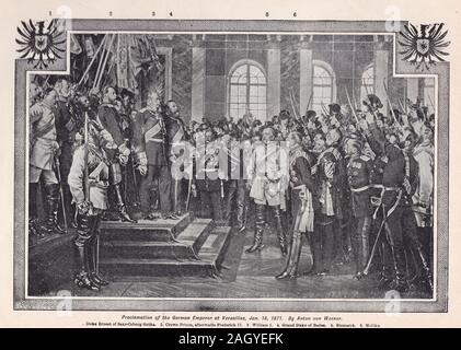 Verkündigung des deutschen Kaisers in Versailles, 18. Januar 1871 von Anton van Werner Stockfoto