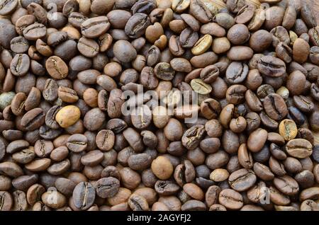 Full Frame der Kaffeebohnen Hintergrund - makroaufnahme der Kaffeebohnen Stockfoto