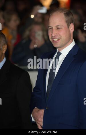 Besucht die Tusk Erhaltung Auszeichnungen im Empire Kino in Leicester Square. London. 21.11.19 Mit: Herzog von Cambridge, Wo: London, Vereinigtes Königreich, wenn: 21 Nov 2019 Credit: WENN.com Stockfoto