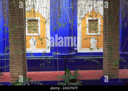 Jardin Majorelle, Gärten, restauriert von Fashion Designer Yves Saint Laurent, Marrakesch, Marrakesch, Marokko, Nordafrika Stockfoto