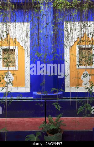 Jardin Majorelle, Gärten, restauriert von Fashion Designer Yves Saint Laurent, Marrakesch, Marrakesch, Marokko, Nordafrika Stockfoto