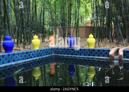 Jardin Majorelle, Gärten, restauriert von Fashion Designer Yves Saint Laurent, Marrakesch, Marrakesch, Marokko, Nordafrika Stockfoto