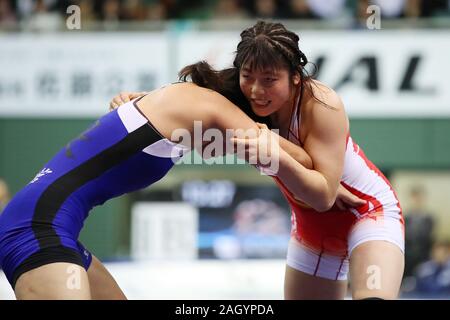 Komazawa Gymnasium, Tokio, Japan. 22 Dez, 2019. Miwa Morikawa, 22. Dezember 2019 - Wrestling: All Japan Wrestling der Meisterschaft Frauen 68 kg Freistil Finale bei Komazawa Gymnasium, Tokio, Japan. Credit: YUTAKA/LBA SPORT/Alamy leben Nachrichten Stockfoto