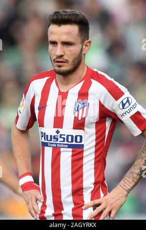 SEVILLA, 22-12-2019. Primera Division Liga. LaLiga. Estadio Benito Villamarin. Saúl Níguez (Atlético de Madrid) während des Spiels Real Betis - Atlético de Madrid. Stockfoto