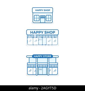 "Store". Shop Wachstum, business Infografiken Elemente im modernen Stil. Stock Vektor