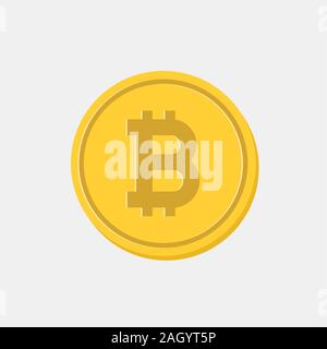 Bitcoin Symbol. Moderne flache Bauform. Vektor Stock Vektor