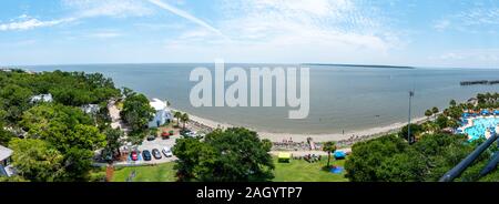 Einen Panoramablick auf St. Simons Island, Georgia vom Leuchtturm genommen Stockfoto