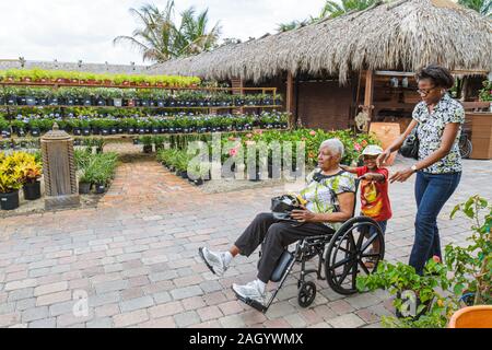 Fort Ft. Lauderdale Florida, Tropical Touch Garden Center, Kinderzimmer, Schwarze Afrikanische Afrikaner ethnische Minderheit, ältere Senioren alte Bürger Bürger Stift Stockfoto