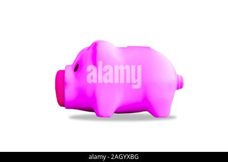 Rosa Sparschwein mit Beschneidungspfad Stockfoto