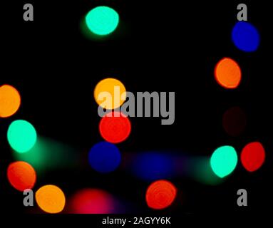 Bokeh Christmas Lights Calgary, Alberta Kanada Stockfoto