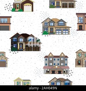 Moderne Häuser. Vector Illustration Stock Vektor