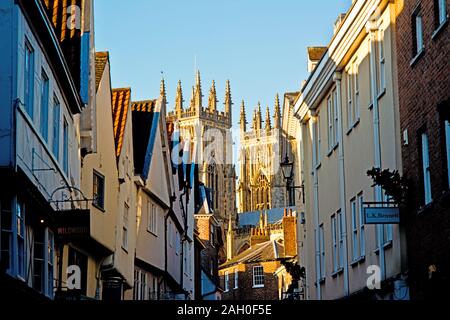 Niedrige Petergate, York, England Stockfoto