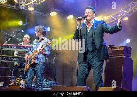 Lugano, Schweiz - 9. Juli 2016 - Sänger Tony Hadley im Estival Jazz Lugano in der Schweiz Stockfoto