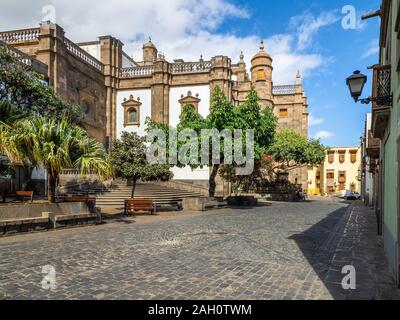 Landschaft mit Kathedrale Santa Ana Vegueta in Las Palmas, Gran Canaria, Kanarische Inseln, Spanien Stockfoto