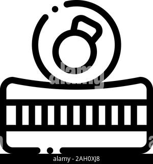 Matratze Metallic Gewicht Symbol Überblick Abbildung Stock Vektor