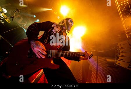 Kopenhagen, Dänemark. 20. Dezember 2019. Der italienischen Gotik matal band Lacuna Coil führt ein Live Konzert in den Amager Bio in Kopenhagen. (Foto: Gonzales Foto - Nikolaj Bransholm). Stockfoto