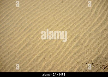 Wellen von Wasser am Strand Sand am Tag gebildet, Nahaufnahme Stockfoto