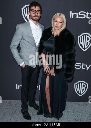 Beverly Hills, Vereinigte Staaten. 06 Jan, 2019. (Datei) Hilary Duff und Matthew Koma sind verheiratet. BEVERLY HILLS, LOS ANGELES, Kalifornien, USA - Januar 06: Sänger Matthew Koma und Freundin/Schauspielerin Hilary Duff kommen an der 2019 InStyle und Warner Bros. Bilder Golden Globe Awards nach Party im Beverly Hilton Hotel statt am 6. Januar 2019 in Beverly Hills, Los Angeles, Kalifornien, Vereinigte Staaten. (Foto von Xavier Collin/Image Press Agency) Quelle: Bild Presse Agentur/Alamy leben Nachrichten Stockfoto