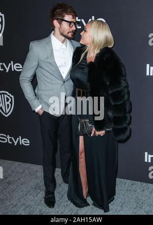 Beverly Hills, Vereinigte Staaten. 06 Jan, 2019. (Datei) Hilary Duff und Matthew Koma sind verheiratet. BEVERLY HILLS, LOS ANGELES, Kalifornien, USA - Januar 06: Sänger Matthew Koma und Freundin/Schauspielerin Hilary Duff kommen an der 2019 InStyle und Warner Bros. Bilder Golden Globe Awards nach Party im Beverly Hilton Hotel statt am 6. Januar 2019 in Beverly Hills, Los Angeles, Kalifornien, Vereinigte Staaten. (Foto von Xavier Collin/Image Press Agency) Quelle: Bild Presse Agentur/Alamy leben Nachrichten Stockfoto