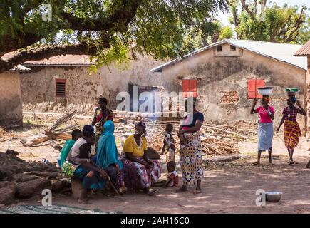 Benin, Kandi, afrikanische, afrikanische Frauen, afrikanische Frau, Kopf, Stockfoto