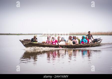 Benin, Gamvie, schwimmenden Dorf Stockfoto