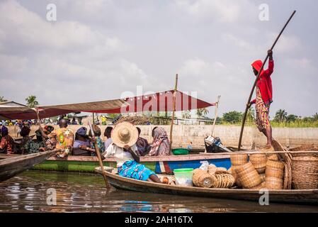 Benin, Gamvie, schwimmenden Dorf Stockfoto