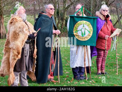 Der Druide Zeremonie auf der Burgage, an der Mistel Festival in Greiz, Thüringen Stockfoto