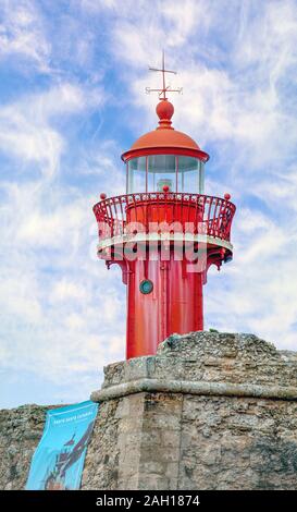 Digital verbesserte Image der Leuchtturm im Fort von Santa Catarina, Figueira da Foz, Portugal Stockfoto