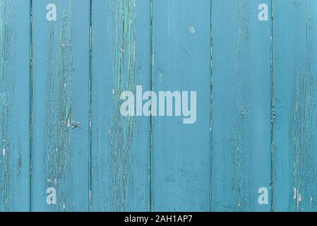 Full-frame verwittertem Blau lackierten hölzernen Planken Hintergrund Stockfoto