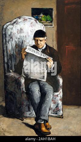 Paul Cézanne (Französisch, 1839-1906), Vater des Künstlers, Lesen "L'Événement", 1866, Öl auf Leinwand, Sammlung von Herrn und Frau Paul Mellon 1970.5.1 Stockfoto