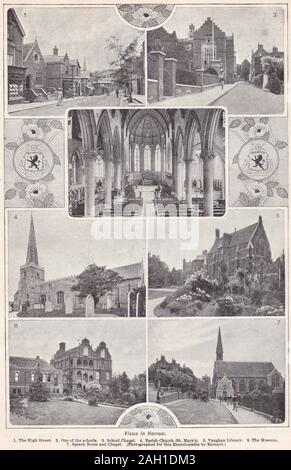 Vintage schwarz-weiß Fotos von Ansichten in der Egge, Greater London, Großbritannien Stockfoto