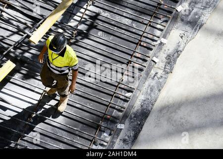 Arbeiter auf der Baustelle - Frankreich Stockfoto