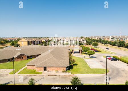 Wohnquartier und Häuser in Dallas Fort Worth, Texas, USA. Stockfoto