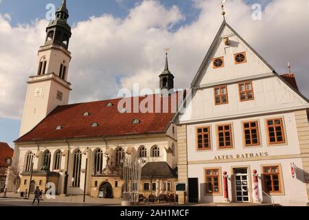 Blick auf das alte Rathaus in der historischen Altstadt von Celle in Norddeutschland Stockfoto